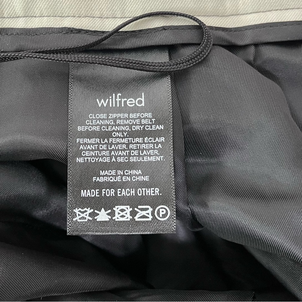Wilfred Gia Pant Heather Dark‎ Grey Wool Cashmere High-Waisted Tie Waist Size 2 - Picture 13 of 16
